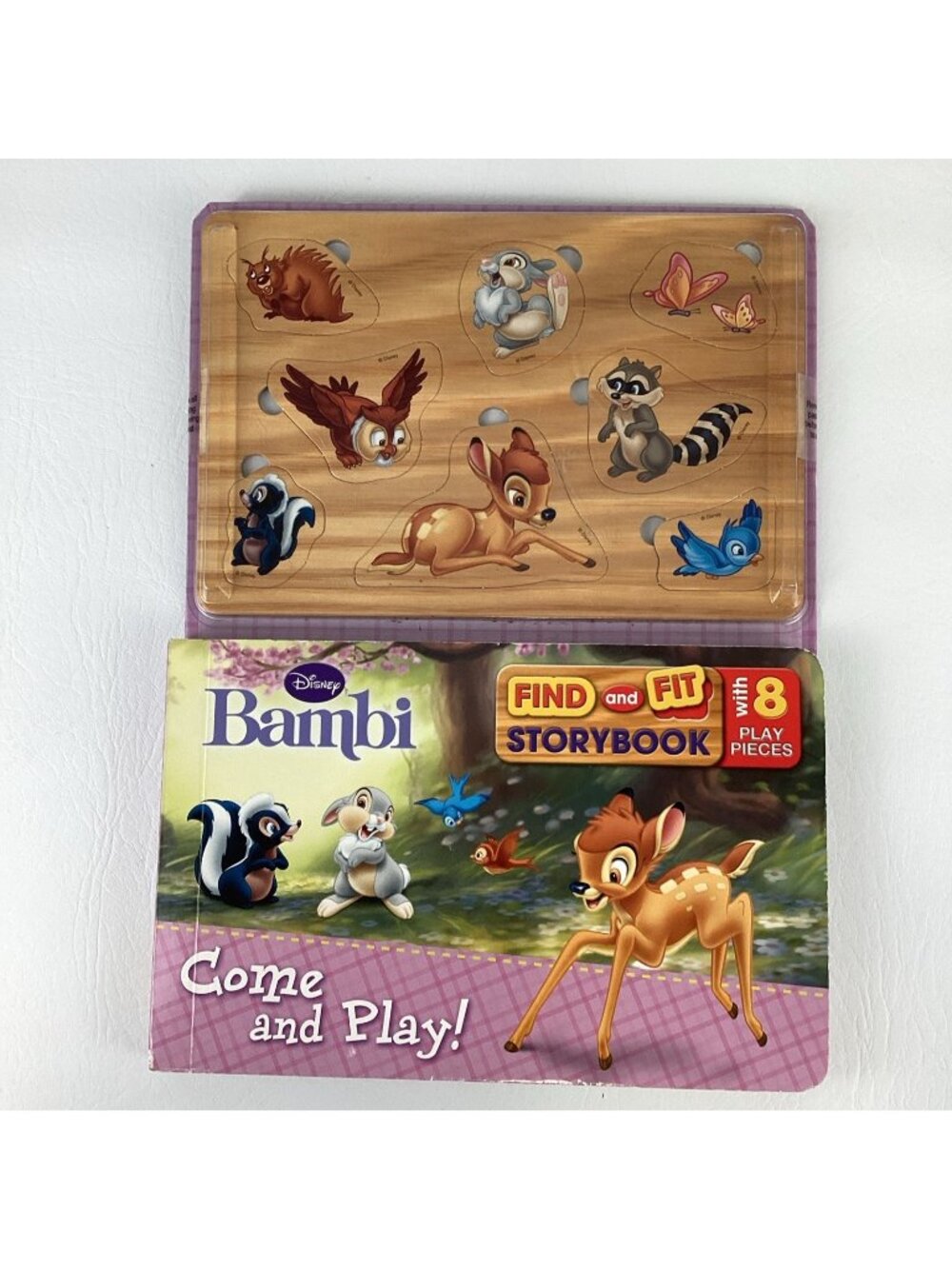 Disney Find and Fit Storybook Bambi Come and Play Book Sealed 2012 Thumper